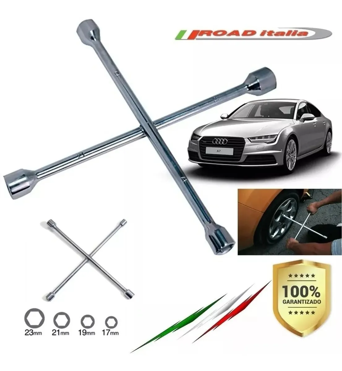 Llave Cruz 14 Pulgadas De Vehiculo 17 19 21 23mm - Imagen 2