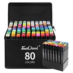 Marcadores De Diseño Touch Doble Punta Permanente 80 Pcs